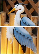 Outdoor Statue Garden Sculpture Egret Statue Courtyard Zoo Craft Product, Patio Garden Decoration, Iron Piece Craft Product (96cm)