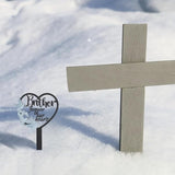 HPMAISON 11 inch Metal Brother Memorial Stake Grave Decorations for Cemetery Gravesite Sympathy Markers Waterproof Memorial Gifts for Loss of Brother Tombstones Plaque Outdoors Lawn Yard Decor