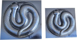 SvitMods Mold Snake DIY Statue for Garden Black ABC Plastic Concrete Cement Mould Rattlesnake Garden Decor Mold Croc for Garden Figure (D72 + D72-Smsll)