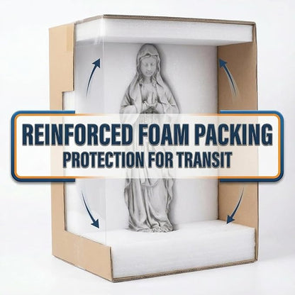 Virgin Mary Statue, 29.9'' H Outdoor Statue Garden Decor Mother Mary Statue for Patio Yard Home Hallway Lawn Magnesium Oxide Stone Religious Indoor/Outdoor Decor