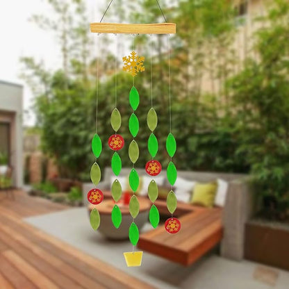 Solar Wind Chimes Unique Light, Glass Mobile Hanging Solar Light Wind Chime for Home, Garden, Patio and Yard Decor