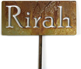 Classic Metal Garden Markers Clearance Items 20 to 33 Inches Tall (Rirah, Naturally Rusted)