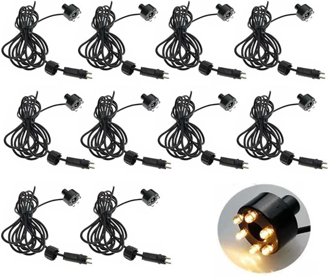 Wholesale Fountain Submersible LED Light Fountain Ring (6-LED no AC Plug) for Garden, Square, Yard (Warm White,8)