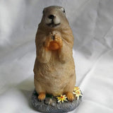 Garden Statue Lawn Ornament Animal Garden Statue Sculpture Resin Lawn Ornaments Decor Indoor Outdoor Figurines for Patio Yard and House - Marmot