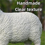 Sheep Garden Statue, Simulation Sheep Sculpture, Outdoor Resin Lamb Standing Ornament, Farm Animal Statue for Farm, Yard, Lawn(22.8x8.7x18.5in)