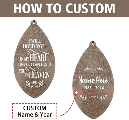 ASTARIN Personalized Name 35" Memorial Wind Chimes for Outside, Metal Sympathy Gifts for Loss of Mother Father Loved One, Bereavement Wind Chime in Memory Gift, Produced in USA