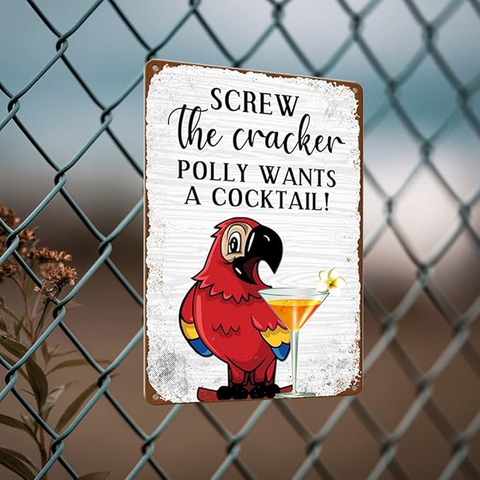 Bar Sign Tin Vintage Metal Signs Funny Bar Decor For Home Wall Decorations Personalized Sign For Beach Home Pool Patio Sign Outdoor 8×12 Inches