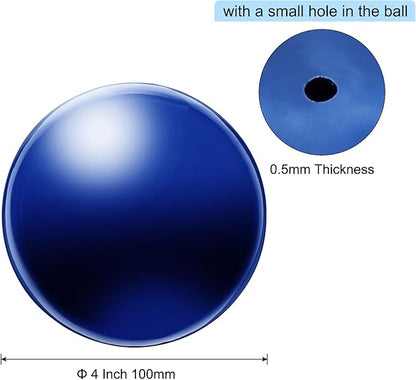 uxcell Gazing Ball 4 Inch 100mm Reflective Sphere Polished Hollow Ball, Stainless Steel Gazing Globe Mirror Ball for Home Garden Outdoor Decoration, Dark Blue