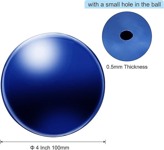 uxcell Gazing Ball 4 Inch 100mm Reflective Sphere Polished Hollow Ball, Stainless Steel Gazing Globe Mirror Ball for Home Garden Outdoor Decoration, Dark Blue