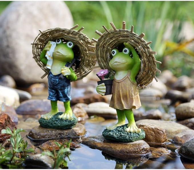 ZXHStore Garden Statue Ornaments Outdoor, Waterproof Resin Garden Statues Decor for Lawn Yard and Garden Sculpture, Children's Gifts