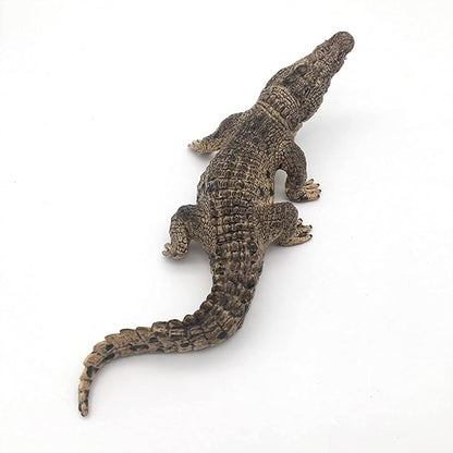 2 Pcs Crocodile Statue Outdoor Lawn Decoration Garden Garden Outdoor Decoration Miniature Statue