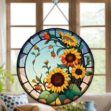 5.9'' Sunflower Acrylic Window Hanging, Flower Wall Art Decor Stained Panel Hangings Window Decor Gift for Daughter,Mom,Grandma (Style A)