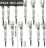 AISENO 12PC Realistic Skeleton Arm Stakes Halloween Decorations for Lawn Stakes Garden Groundbreaker Halloween Skeleton Decoration