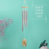 Wind Chimes for Outside,Many Flowers Bloomed Printed Cute Aluminium Windchimes Outdoors,Soothing Melodic Memorial Wind Chime for House Porch Patio Garden Balcony Decor