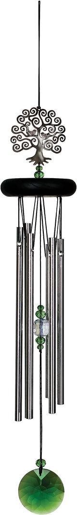 Woodstock Chimes Signature Collection, Crystal Tree of Life Chime, 19'' Decor Designs Wind Chimes for Outdoor, Patio, Home or Garden Décor (WFTE)