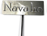 Classic Metal Garden Markers Clearance Items 20 to 33 Inches Tall (Raw Unfinished Steel, Navaho)