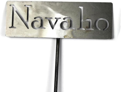 Classic Metal Garden Markers Clearance Items 20 to 33 Inches Tall (Raw Unfinished Steel, Navaho)