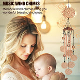 Wind Chimes for Outside, Sun Moon Aluminum Tube Windchime Melodious Melodic for Porch Patio Garden Decor, Unique Metal Memorial Wind Chimes Housewarming Gifts for Friends and Family