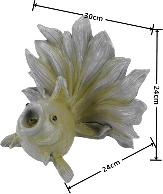 Goldfish Shape Pond spitters for Small Ponds, Fish Tank Automatic Circulation Water Landscaping Ornaments, Pool Fountains for Above Ground Pools, Garden Decor for Koi Pond(Green,24 * 24 * 30cm)