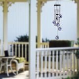 Blue Evil Eye Amulet Wind Chimes Outdoor Hanging Decor, Mobile Evil Eye Blessing Windcatcher, Evil Eye Wind Bells, Blue Evil Eye Wind Chimes for Home, Gift for Mom, Balcony, Patio, Garden Decoration