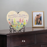 Fox Valley Traders Custom Grandchildren Wildflowers Garden Stone, 100% Resin, Outdoor Décor - Measures 10" x 9 1/2", 6 Names