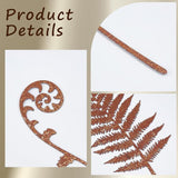 GORGECRAFT 5Pcs 5 Styles Metal Decorative Garden Stakes Rusty Iron Rustic Plants Fern Leaves Shaped Art Decor Signs Stake for Outside Lawn Yard Art Outdoor Walkway Potted Accessory