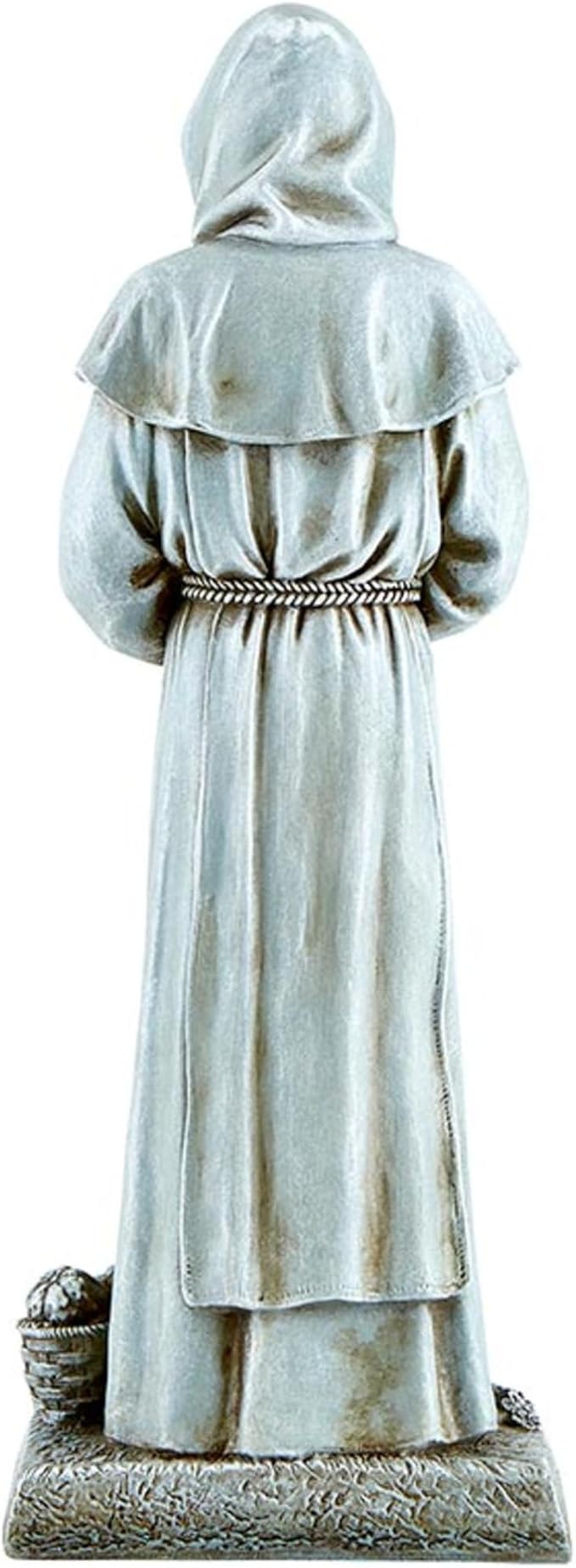 Needzo Saint Fiacre Garden Statue, Religious Resin Outdoor Home Decor, Gift for Gardeners and Horticulturists, 12 Inches