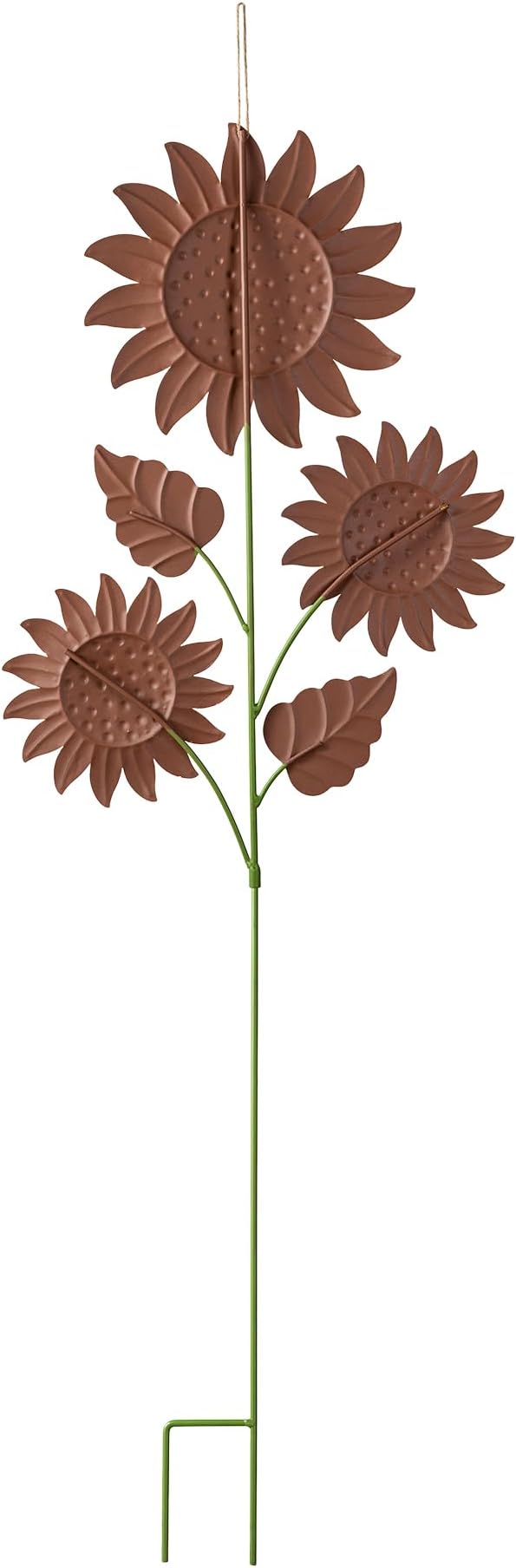 Glitzhome Thanksgiving Decorations Outdoor, 48" Metal Sunflower Yard Stake & Wall Hanging Sign for Happy Thanksgiving Autumn Fall Outdoor Decorations