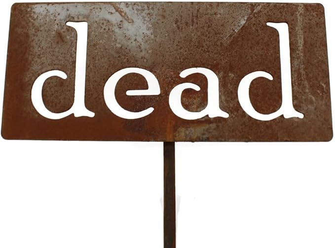 Classic Metal Garden Markers 19 Inches Tall (dead, Naturally Rusted)