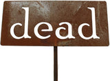 Classic Metal Garden Markers 19 Inches Tall (dead, Naturally Rusted)