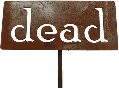 Classic Metal Garden Markers 19 Inches Tall (dead, Naturally Rusted)