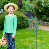 DREAMYSOUL Pinwheels for Yard and Garden, 38 Inches Metal Kinetic Wind Spinner for Outdoor Garden Patio Yard Decor