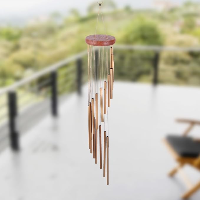 Wind Chimes Outdoor Memorial, 18 Aluminum Alloy Tubes Handcrafted for Superior Musical Performance and Durability, Hanging Decoration for Home Garden Yard Patio Porch Christmas