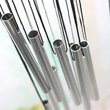 Premium Wind Chimes, Metal Wind Chimes with 12 Hollow Aluminum Tubes, Sliver Wind Chime for Party Home Garden Yard Patio Decor, Gift etc, 23 Inch
