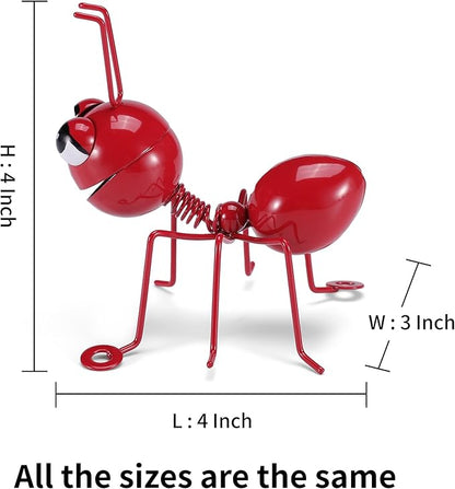 Metal Ants Set of 4 Colors Garden Decor Outdoor Sculpture Patio Decor Lawn Metal Yard Art Garden Statue Outdoor Decorative Metal Wall Art Garden Gifts Family and Garden Lovers