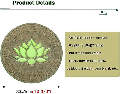 Garden Stepping Stones， Home Villa Garden Patio Stones for Decorative Ground(Style 2,3pcs)