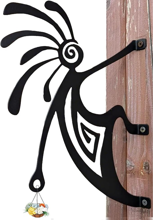 Native American Iron Plant Hangers Hooks for Outdoor -10inch Hanging Plants Flower Fern Pots Lantern Bird Feeder Wind Chimes for Porch Garden Farmhouse