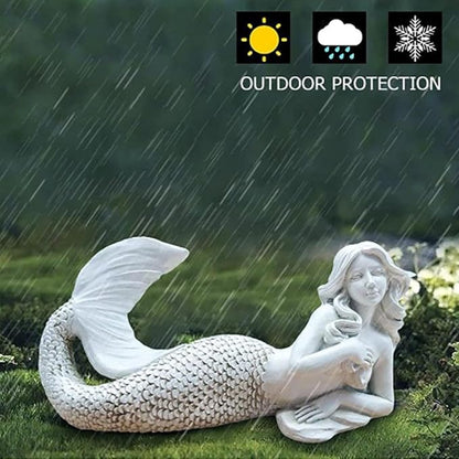Statue Home Decor, Lying Garden Sculpture Figurine Statue Modern Art Ornament for Garden Home Office Desktop Decoration