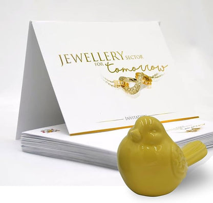 yhcdsea Decorative Chubby Bird Figure, Glazed Ceramic Cottage Animal Statue - Indoor/Outdoor Garden Decor Accent - Creative Gift (Yellow)