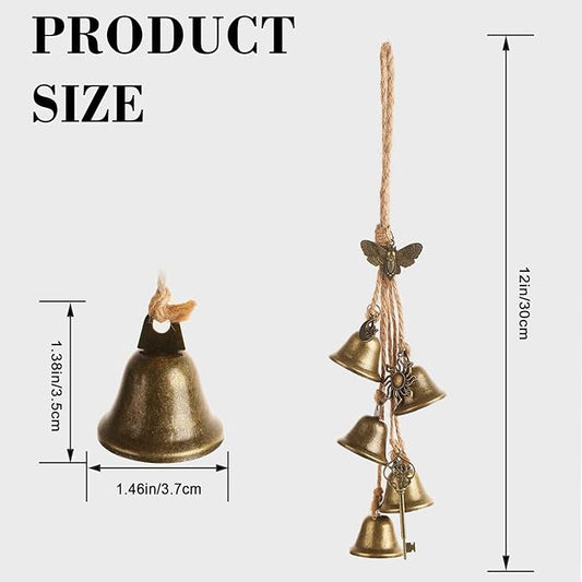 2 Pieces Witch Bells for Door Knob for Protection Handmade Decorative Door Hanging Bell Witch Wind Chimes for Boho Home Room Decor(Bees)