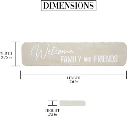 Pavilion – Welcome Family & Friends – 16” Indoor Outdoor Weatherproof Decorative Garden Stepping Stone Housewarming Gift