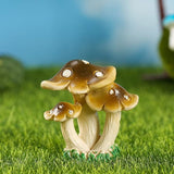 DIYOMR 5pcs Mushrooms Figurines, Creative Resin Mushroom Series Fairy Garden Accessories Craft Indoor Outdoor Decor