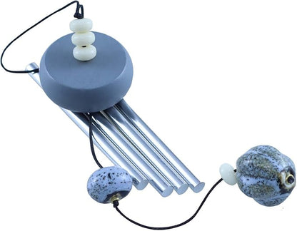 Small Wind Chimes for Outside,Mini Wind Chimes for Indoor,with Wind Catcher, Suitable as A Gift,Christmas Windchimes Indoors Gifts for Unisex (Gray)