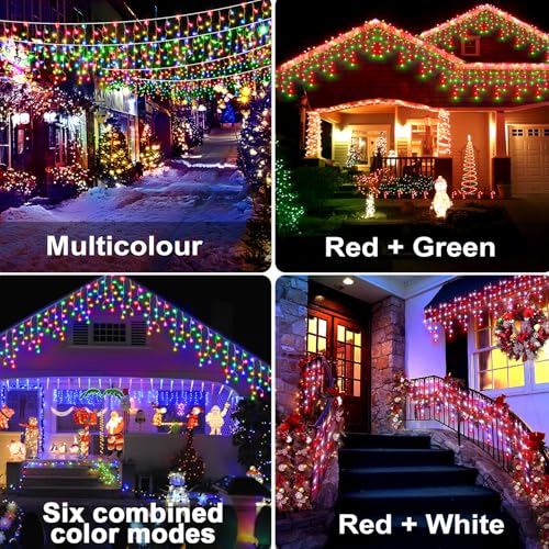 128 Functions 504 LED Christmas Lights - 52FT, 16 Colors, 8 Modes, Timer