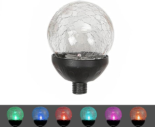Replacement Globe for Wind Spinner Threaded Port 0.7 Inches for Solar Wind Spinner Replacement Solar Light Parts