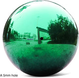 Stainless Steel Gazing Ball,10inch Green Gazing Globe
