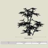 Metal Bamboo Wall Art - Black Silhouette Decor with Natural Design, Iron Indoor/Outdoor Art for Living Room, Bedroom, Patio - Zen Garden & Asian Inspired Home Accent - Easy to Hang(40CM/16IN)