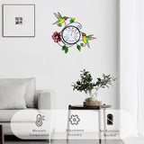 Hummingbird Outdoor Thermometer, 15" Indoor Wall Thermometers No Need Battery, Metal Decorative Thermometerfor for Home Patio Room