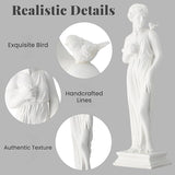 EROMMY Outdoor Garden Statue, 31.5-Inch Greek Nymph Sculpture in Roman Style, Elegant Goddess Figurine for Patio, Yard, Lawn & Porch Decor, Resin, Ivory