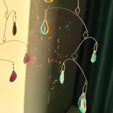 DIY Crystal Sun Catcher Wind Chime, Hanging Prisms Rainbow Maker Suncatcher for Home and Garden Decoration (FL-50AB-6PP)